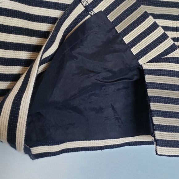 Loft navy white stripe pencil skirt - Picture 5 of 7